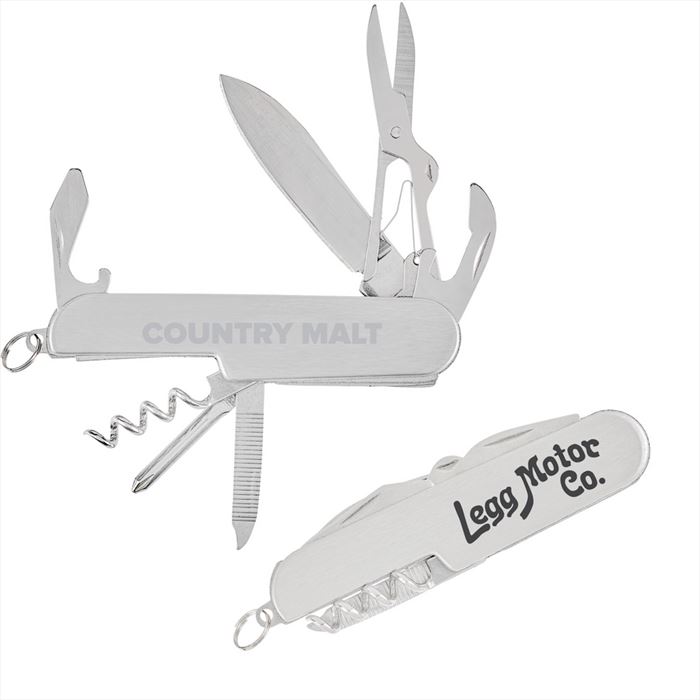 KST13120 Stainless Steel Pocket Utility Swiss Army Knife With Custom Imprint